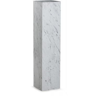 Sikfors piedestall - Hvit marmorimitasjon