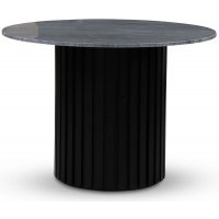 Sumo spisebord Ø105 - Svartbeiset / Grå marmor Sumo spisebord Ø105 - Svartbeiset / Grå marmor