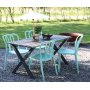 Spisegruppe Scottsdale: 150 cm grtt trebord inkludert 4 stk. Bally stablebare stoler