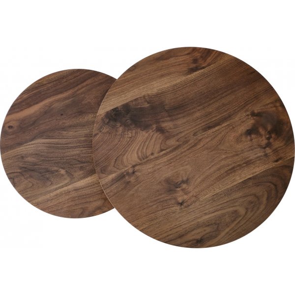 Settbord valnøtt/svart Ø43/53 cm - Tore Settbord valnøtt/svart Ø43/53 cm - Tore