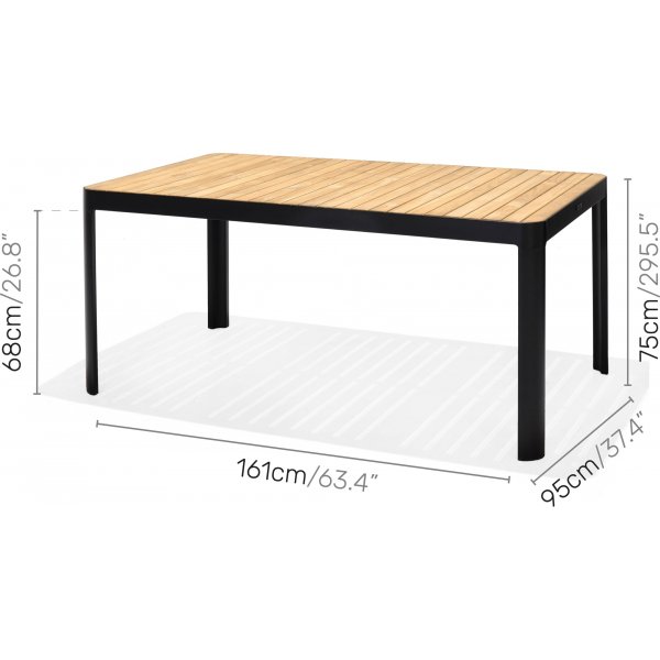 Portals spisegruppe 5 - Sort/teak Portals spisegruppe 5 - Sort/teak