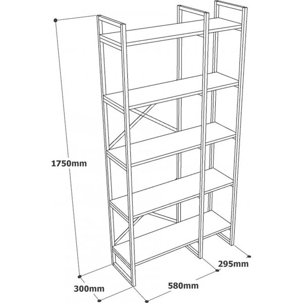 Voyage bokhylle 4 - Furu Voyage bokhylle 4 - Furu
