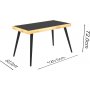 Jena skrivebord 120 x 60 cm - Sort/valntt
