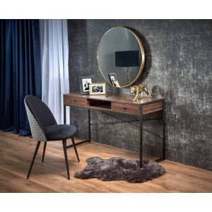 Skrivebord med skuffer valnøtt 123 cm bredt Skrivebord med skuffer valnøtt 123 cm bredt