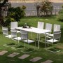 Holmsund utebord 180x80 cm hvitt