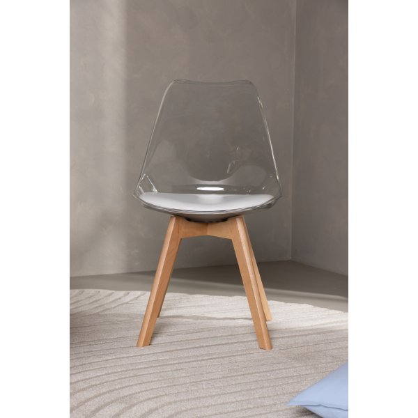 Edvin spisestol - Hvit/bjørk Edvin spisestol - Hvit/bjørk