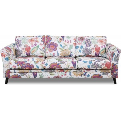 Ekerö 3-seters sofa i blomsterstoff - Eden Parrot White/Purple