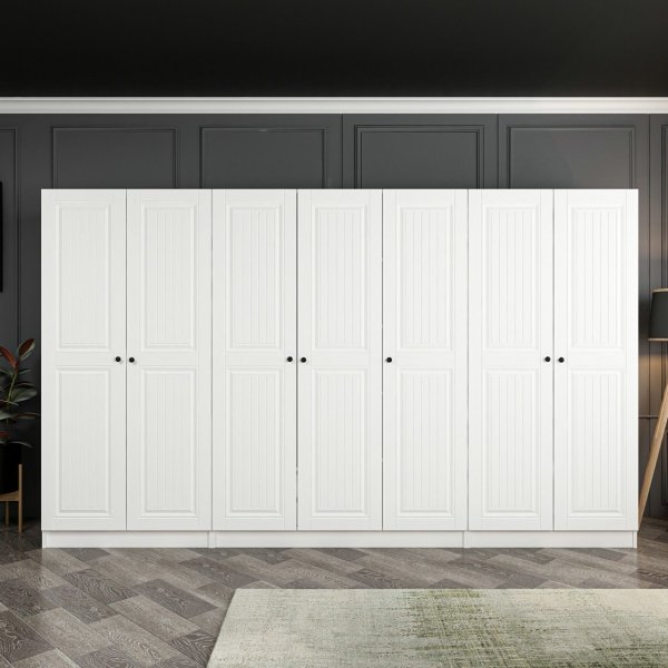 Capeto garderobeskap 315 cm, variant A - Hvit Capeto garderobeskap 315 cm, variant A - Hvit