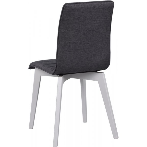 Aniyah stol - M�rk gr�/hvit lakk