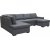 Solna U-sofa 309 cm - Mrk gr + Flekkfjerner for mbler