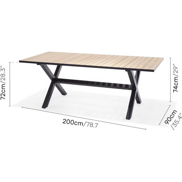 Panama spisegruppe 6 - Sort/teak Panama spisegruppe 6 - Sort/teak