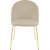 Giovani Velvet stol - Lysbeige/Messing