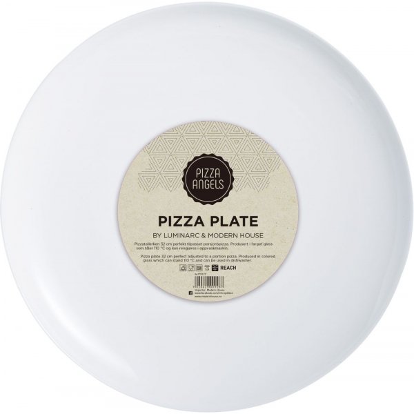 Pizza engler pizza tallerken - Hvit
