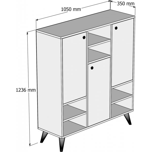 Pratica skap - Hvit Pratica skap - Hvit