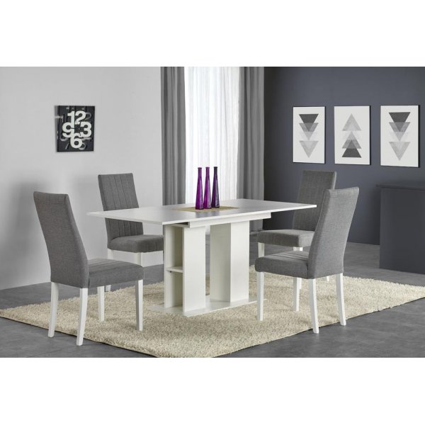 Alem spisebord 130-170 cm - Hvit