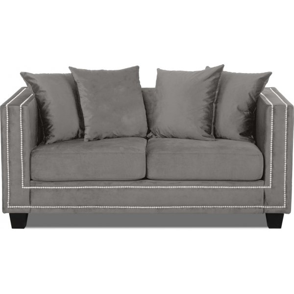 Temple Double Deco 2-seters sofa - Beige /silver nagler