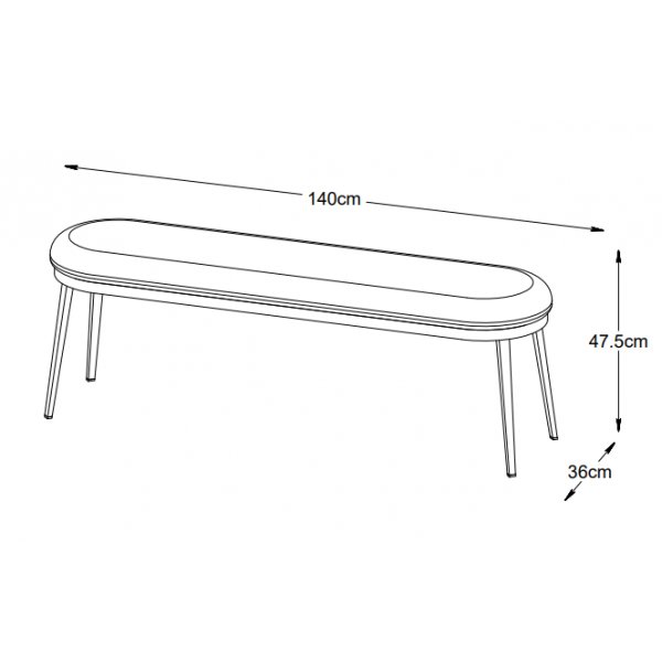 Billy Bench i sort PU