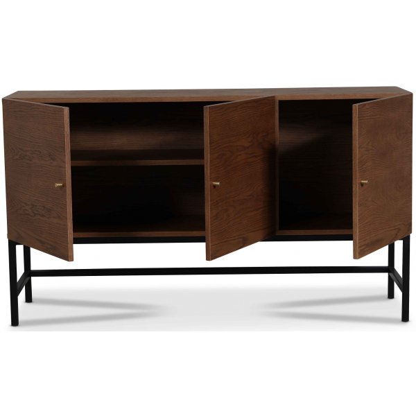 Carl skjenk med 3 d�rer - Brunbeiset eik