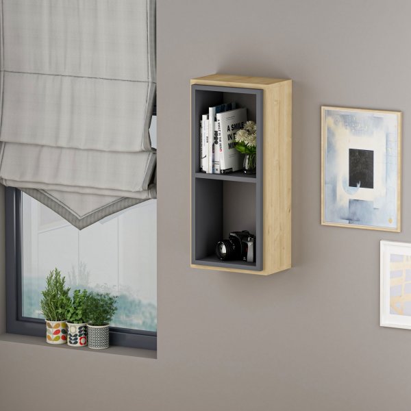 Zera vegghylle - Safir eik/antrasitt Zera vegghylle - Safir eik/antrasitt