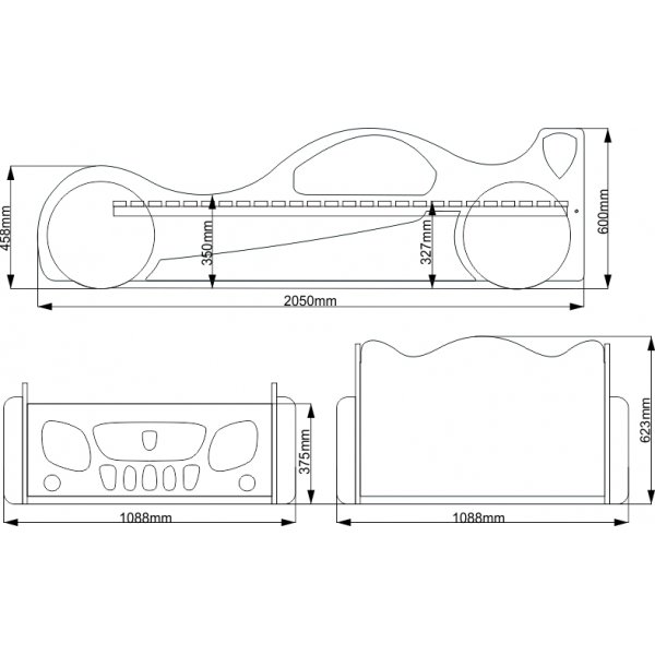 Bil Fred barneseng - Valgfri farge Bil Fred barneseng - Valgfri farge