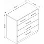 Orizzo kommode 90 x 47 cm - Hvit