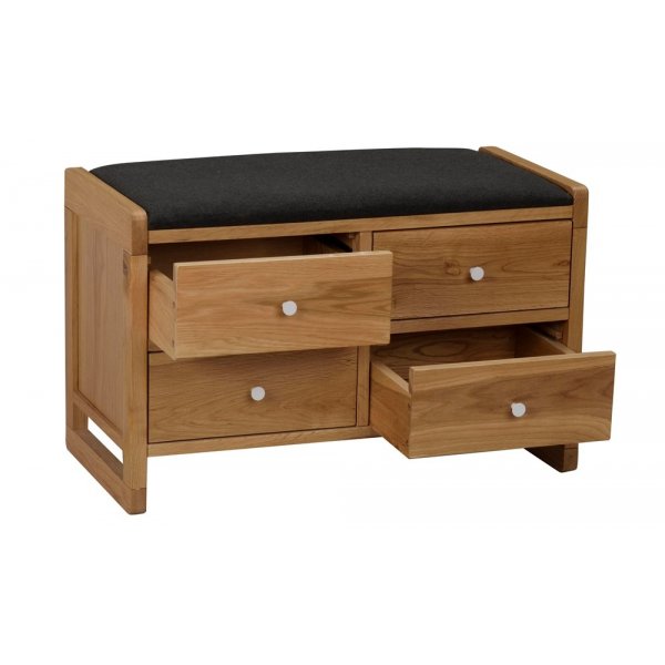 Confect oppbevaringsbenk - Eik/sort Confect oppbevaringsbenk - Eik/sort