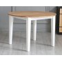 Annika rundt spisebord 110 cm - Hvit / Oljet eik