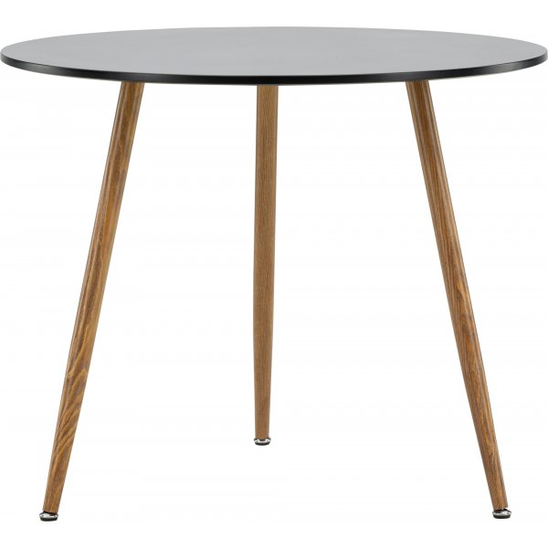 Bridge spisebord Ø90 cm - Sort/eik Bridge spisebord Ø90 cm - Sort/eik