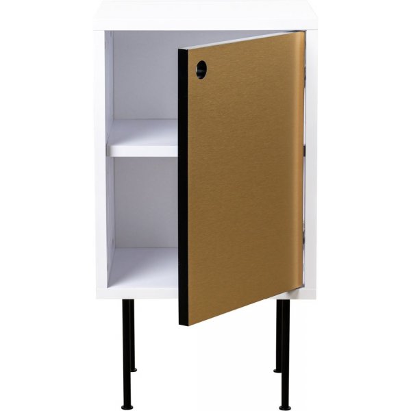 Volume nattbord - Hvit / messing