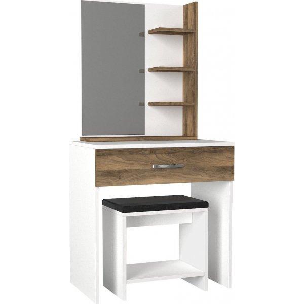 Olivia sminkebord - Hvit/valntt