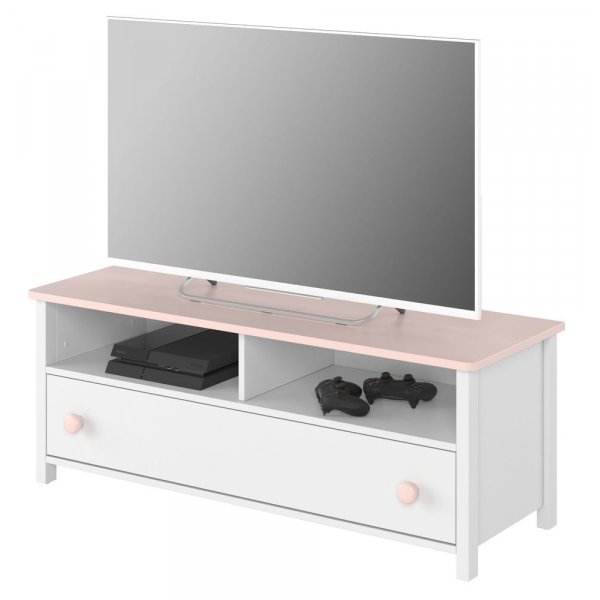 Stephany TV-benk - Hvit/rosa