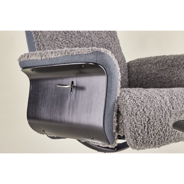 Lenestol med fotskammel - Grå - Hagön Lenestol med fotskammel - Grå - Hagön