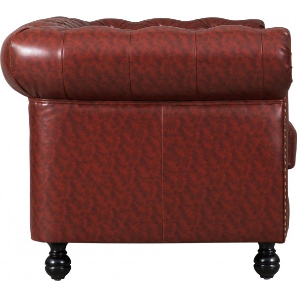 Chesterfield sofa 2-seter i brun PU Chesterfield sofa 2-seter i brun PU