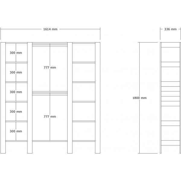Bygarderobe - Hvit Bygarderobe - Hvit