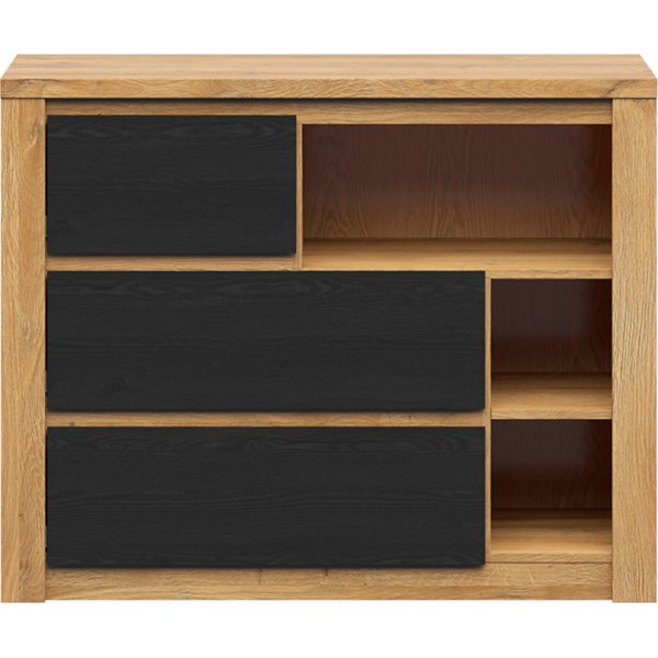 Walton kommode 104,5 cm - Eik/sort Walton kommode 104,5 cm - Eik/sort