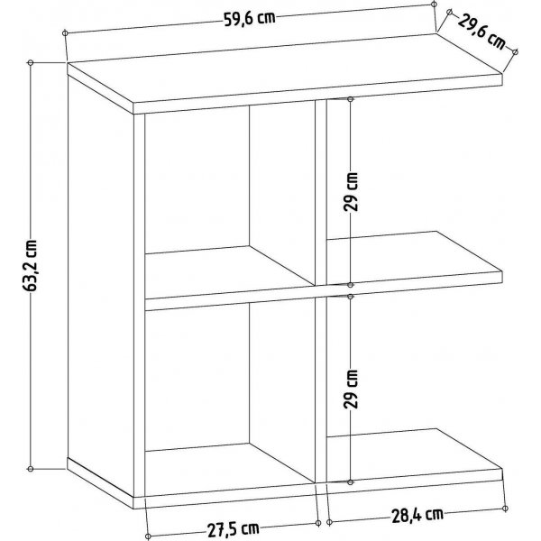 Hamlet sidebord - Eik/antrasitt