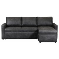 Dream sovesofa med oppbevaring (divansofa) - Antrasitt (økolær) Dream sovesofa med oppbevaring (divansofa) - Antrasitt (økolær)