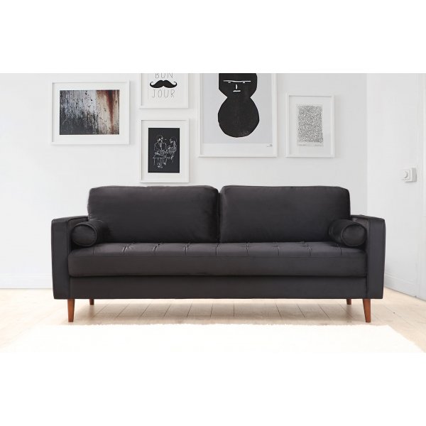 Roma 3-seters sofa - Svart Roma 3-seters sofa - Svart