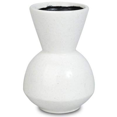 Vase Sol H22 cm - Hvit melert