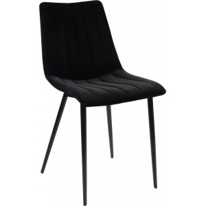 Kayla stol - Svart flyel + Tekstilrens for mbler