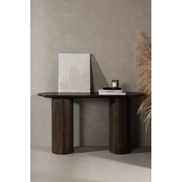 Bianca konsollbord 130 x 40 cm - Semsket skinn