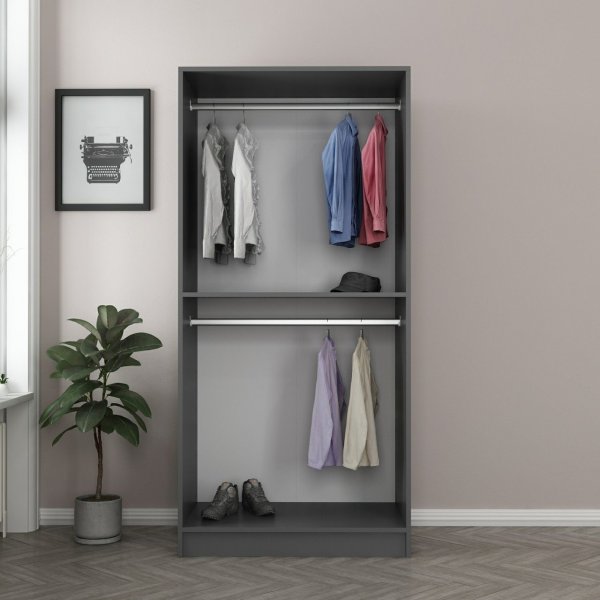 Cavolo garderobeskap 90 cm - Antrasitt/damp Cavolo garderobeskap 90 cm - Antrasitt/damp