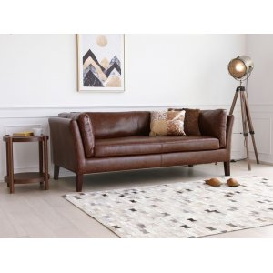 Heritage 3-seters sofa - Brun vintage + Mbelpleiesett for tekstiler