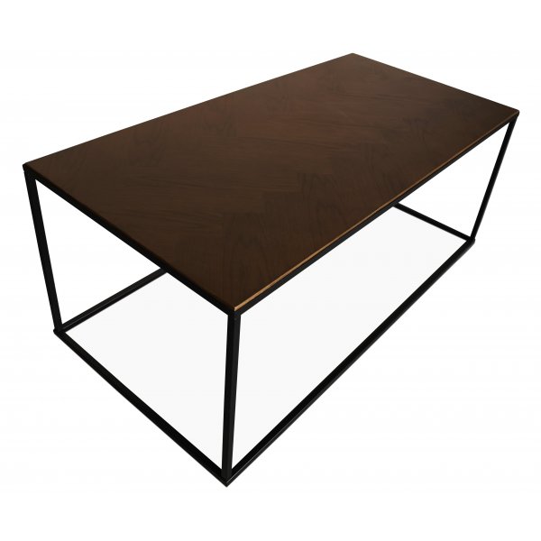 Mio salongbord 120 x 60 cm - Brun eikefiner / svart