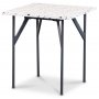 Terrazzo sidebord 50x50 cm - Terrazzo Cosmos & underdel AIR i svart metall