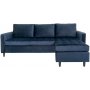 Firenze divansofa - Mrk Bl/Svart