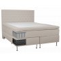 Seng med 5-soners lomme beige 160x200 cm