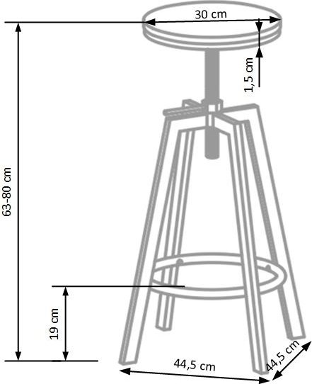 Barstol Janet - Brun/tre + Tekstilrens for mbler