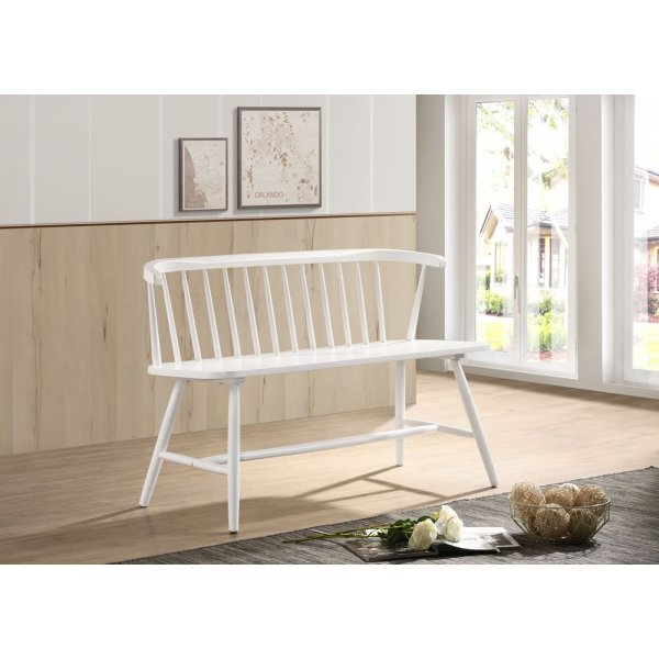 Pinnesofa Fr - Hvit + Tekstilrens for mbler