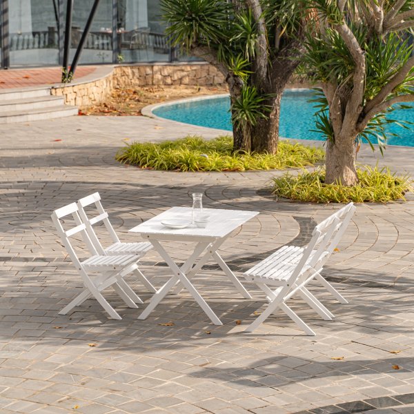 Bj�rk� spisebord - Hvitt